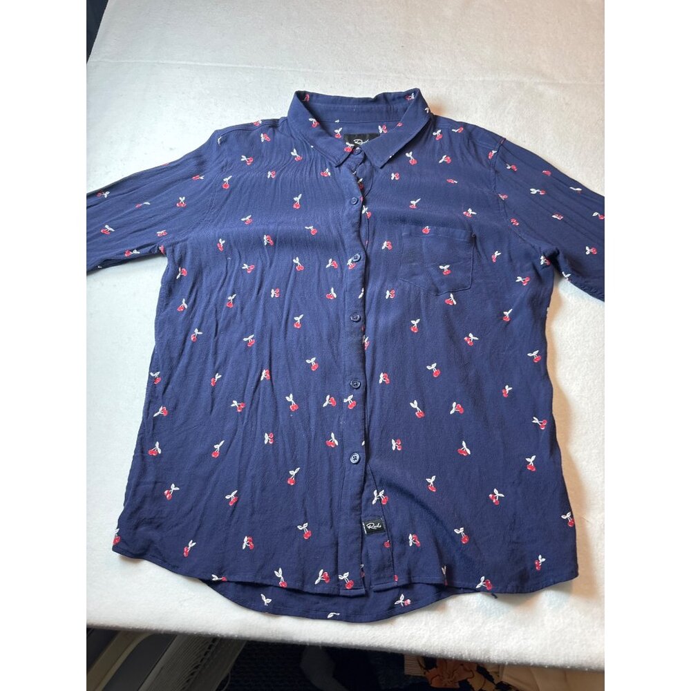 Rails Womens Cherry Print Button-Down Blouse Size… - image 1